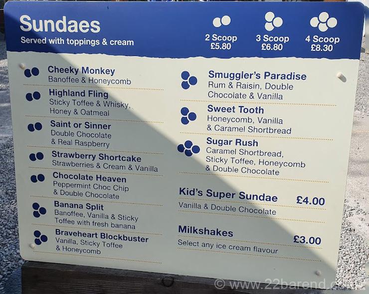 Cream o' Galloway Sundaes