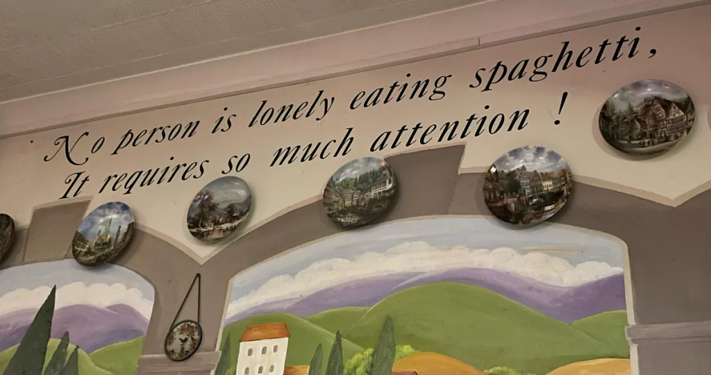 Inside at Luigi's Restaurant Dalbeattie