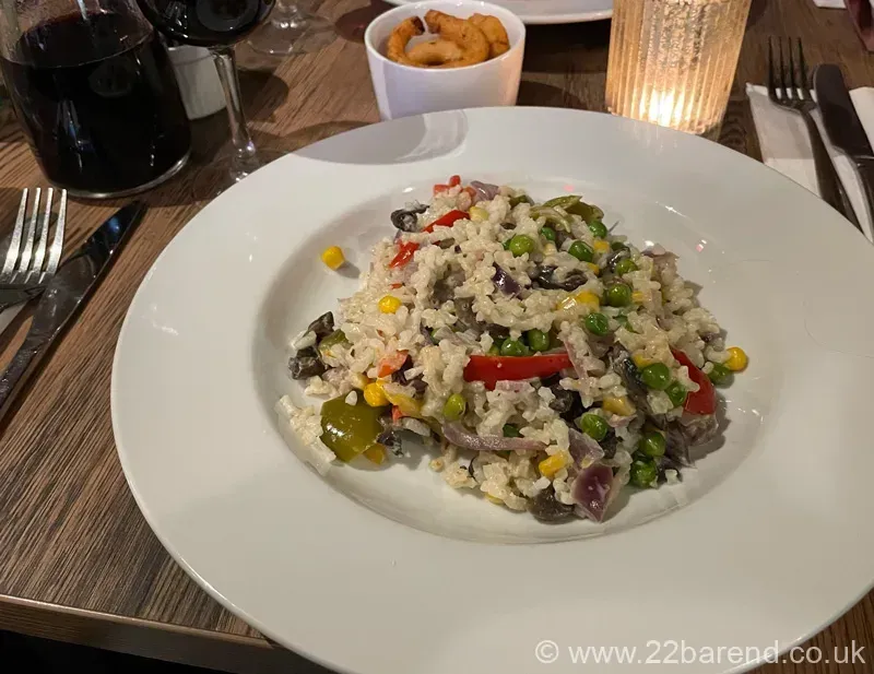Vegetable Risotto at Luigi's Restaurant Dalbeattie