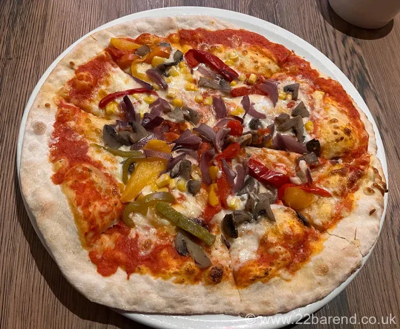 Vegeteriana Pizza at Luigi's Restaurant Dalbeattie