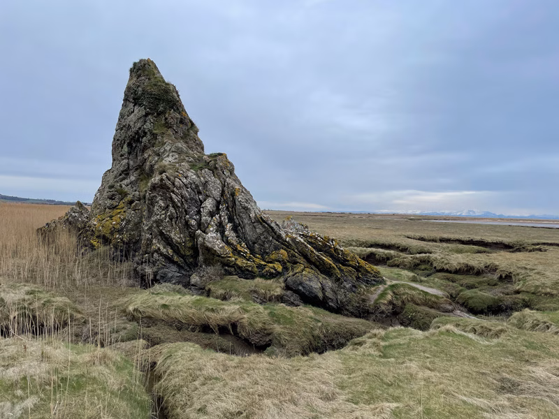 Landscape including "Lot's wife" on the way to Mares Braids Waterfall Dumfries & Galloway
